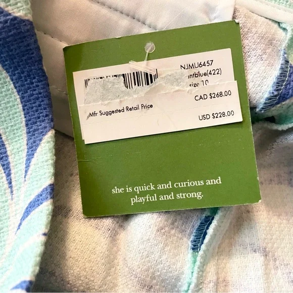 NWT Kate Spade Tropical Leaf Pants